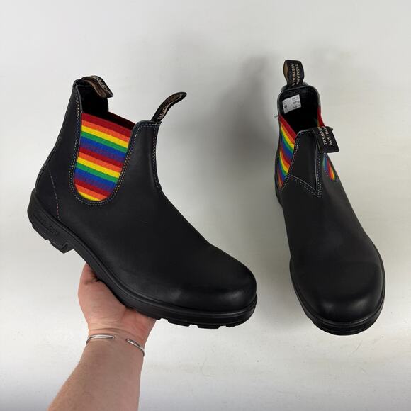 Blundstone 2105 Chelsea Boots Mens 12 Black Leather Round Toe Pull On Ankle - Picture 1 of 10